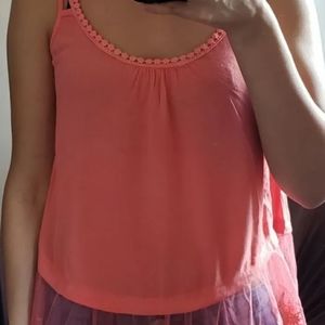 Toska orange tank top small euc